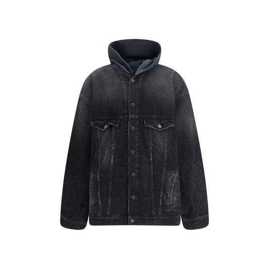Balenciaga Black Cotton Denim Jacket