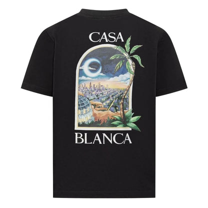 Casablanca Black Cotton T-Shirt