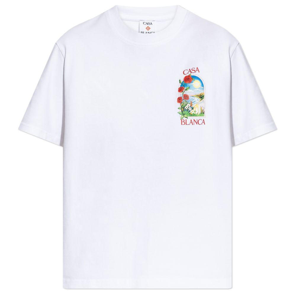 Casablanca White Cotton T-Shirt