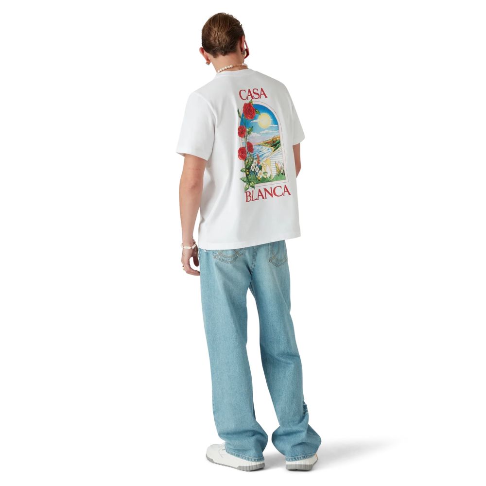 Casablanca White Cotton T-Shirt