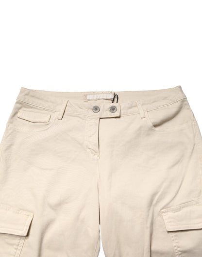 Scervino Street Beige Skinny Fit Mid Waist Men Denim Jeans