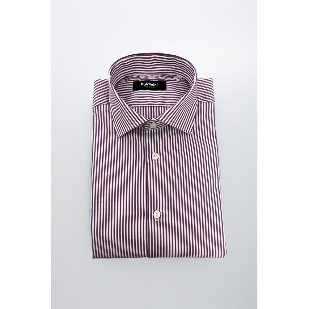 Baldinini Trend Purple Cotton Shirt