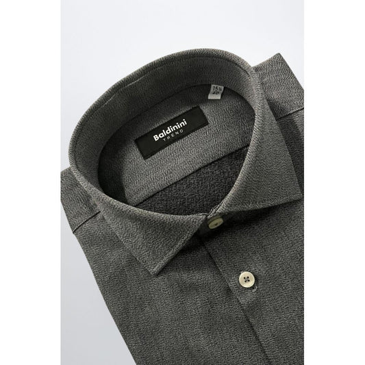 Baldinini Trend Gray Cotton Shirt