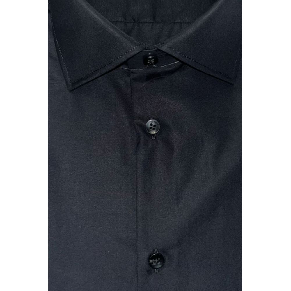Baldinini Trend Black Cotton Shirt