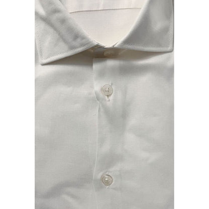 Baldinini Trend White Cotton Men's Shirt