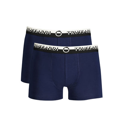 Trussardi Blu Cotton Mens Boxer