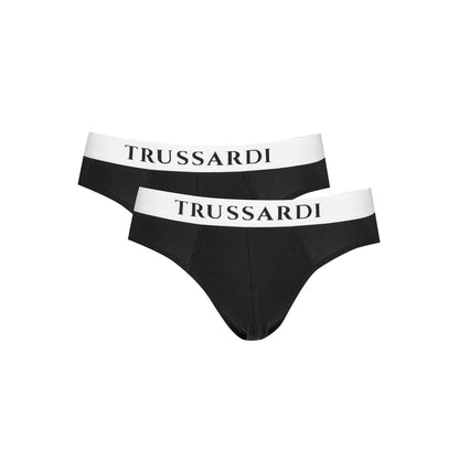 Trussardi Black Cotton Underwear