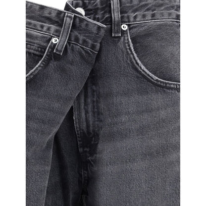 Agolde Gray Cotton Jeans Denim