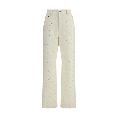 Golden Goose White Cotton Casual Pants