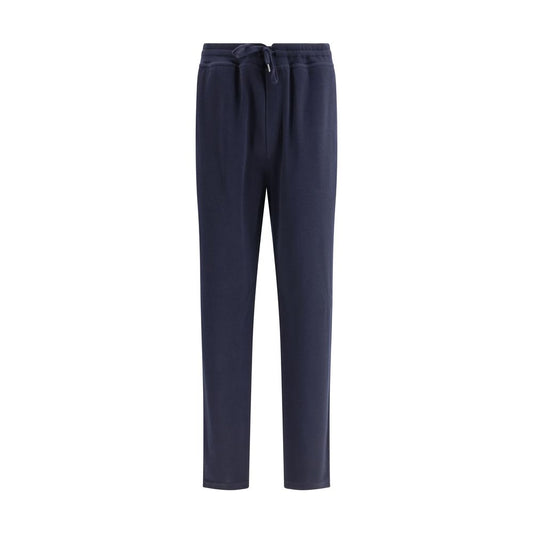 Brunello Cucinelli Blue Cashmere Casual Pants