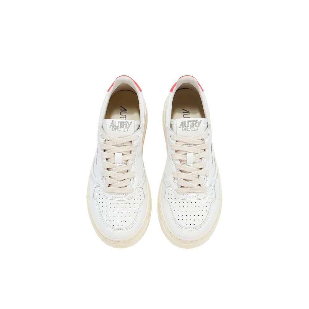 Autry White Leather Low Top Sneakers