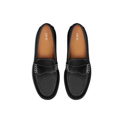 Dior Black Calfskin Slip-On Loafers