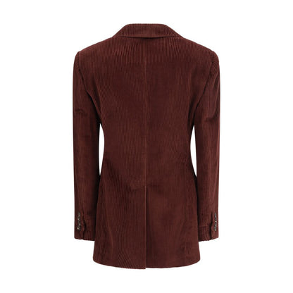 Brunello Cucinelli Bordeaux Cotton Coat