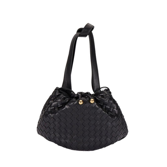 Bottega Veneta Black Lamb Leather Backet Bag