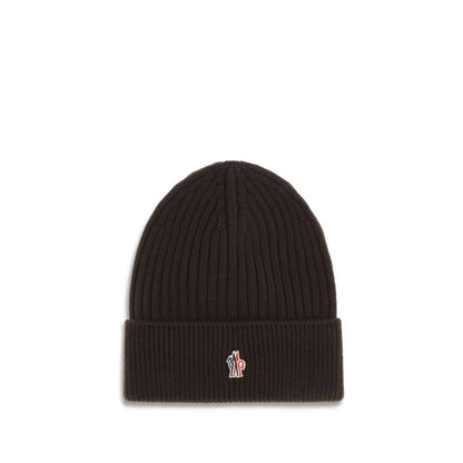 Moncler Grenoble Black Fleece Wool Beanie
