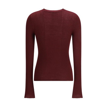 Cruna Bordeaux Wool Sweatshirt