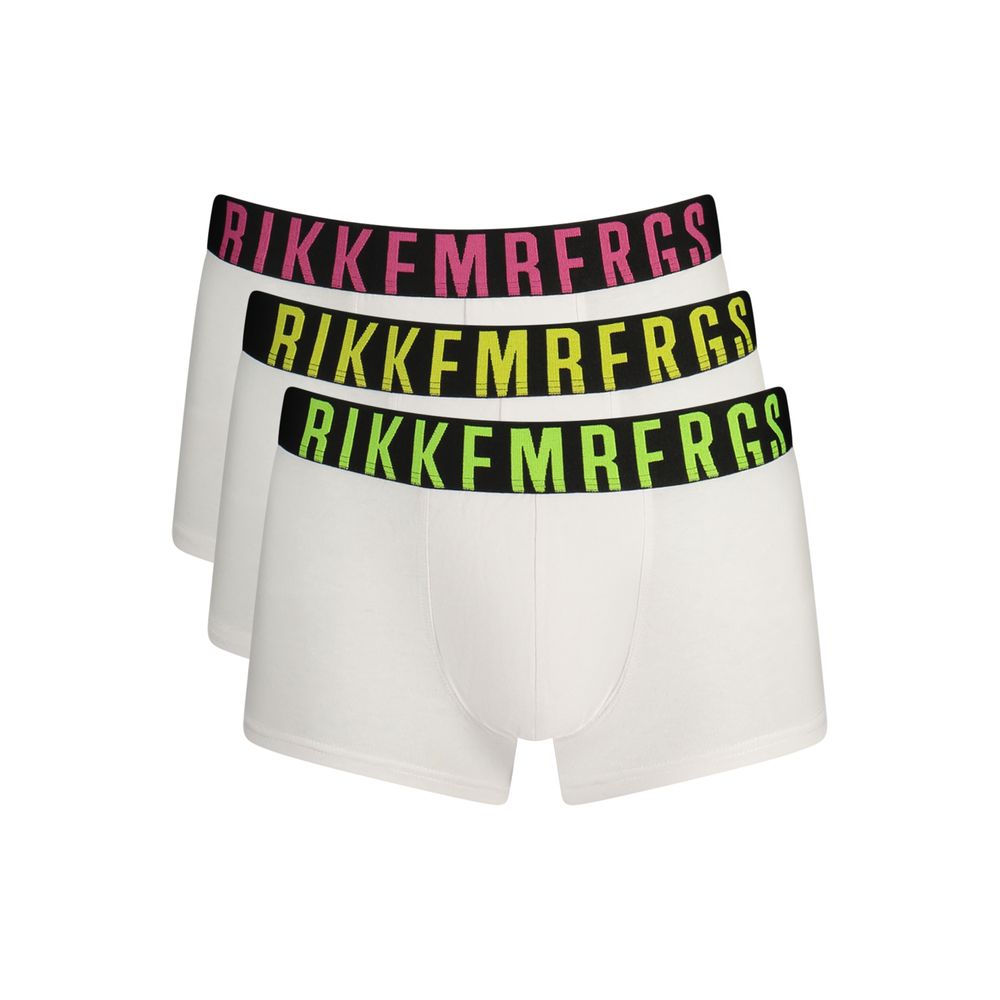 Bikkembergs White Cotton Men Boxer Short