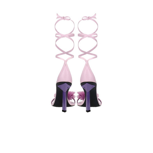 Aniye By Purple Leather High Heel Pumps