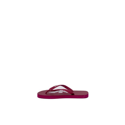 Emporio Armani Underwear Red Rubber Flip-Flop Sandals