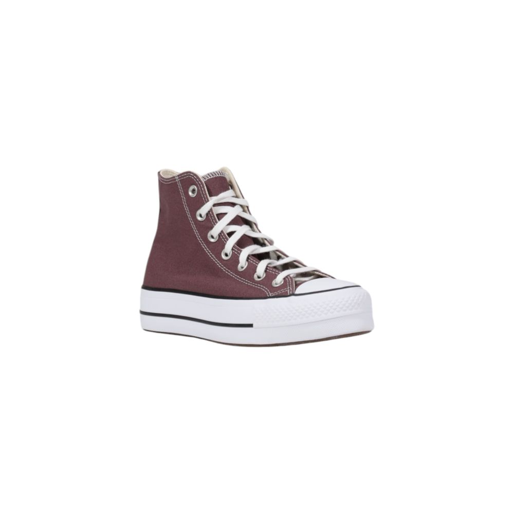 Converse Purple Fabric Platform Sneakers