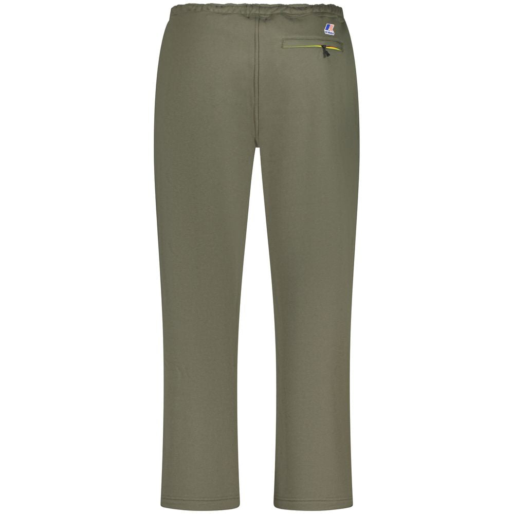 K-WAY Green Cotton Men Trouser