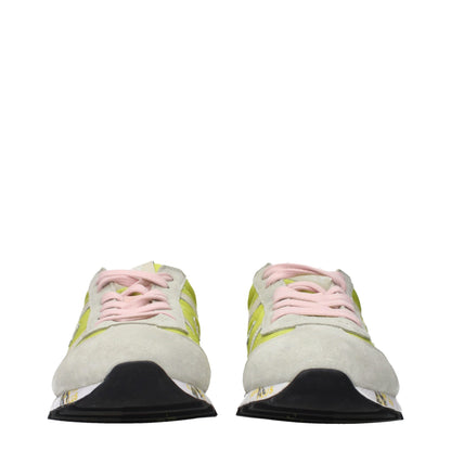 Premiata Green Fabric Sneakers