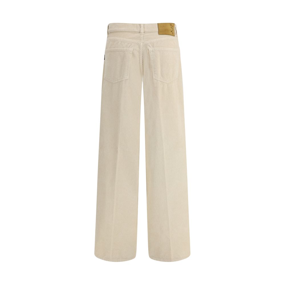 Haikure Beige Cotton Casual Pants