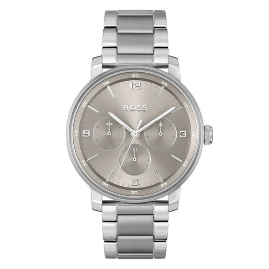 Hugo Boss Gray Stainless Steel Dress Watch