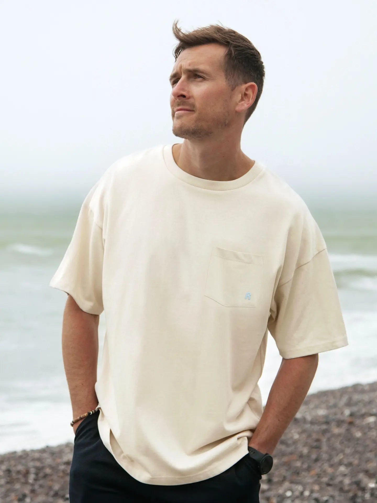 Men's Oversized Pocket T-Shirt Midnight Blue