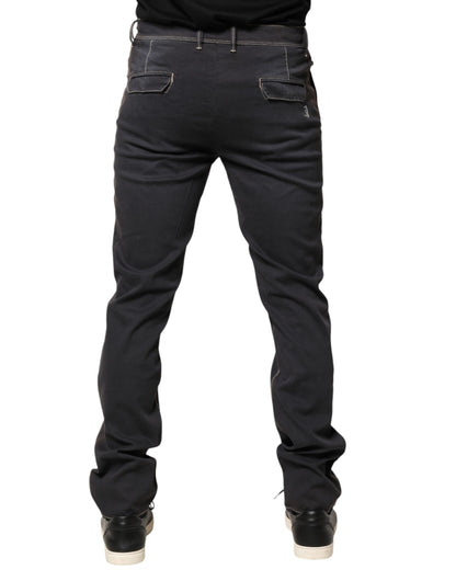 Jeckerson Dark Gray Mid Waist Skinny Fit Men Denim Trouser Jeans