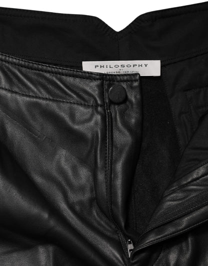 Philosophy di Lorenzo Serafini Black Embellished Tapered  Pants