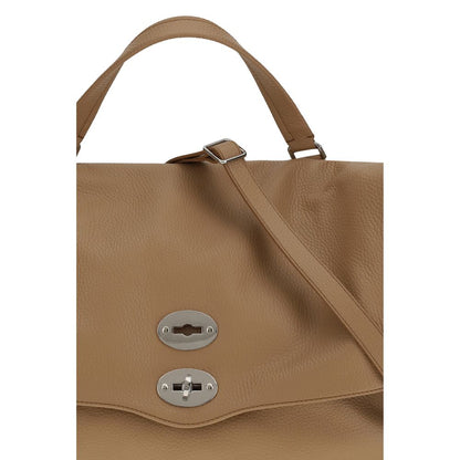 Zanellato Brown Calf Leather Bos Taurus Shoulder Bag
