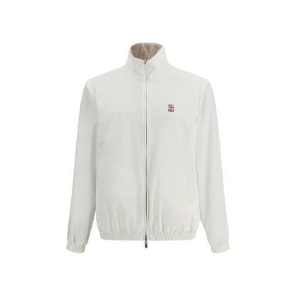 Brunello Cucinelli White Polyamide Full-Length Jacket