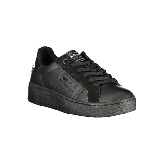 Gas Black Polyurethane Women Sneaker