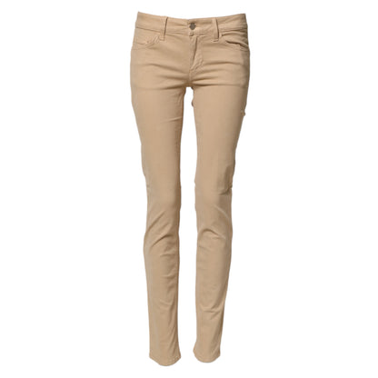 Liu Jo Beige Skinny Low Waist Denim Casual Trouser Jeans