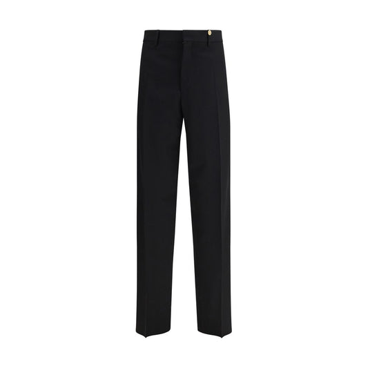 Versace Black Wool Oves Aries Dress Pants