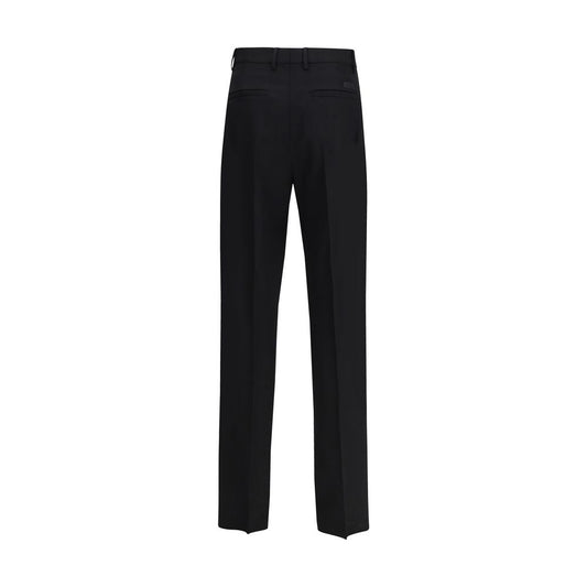 Versace Black Wool Oves Aries Dress Pants