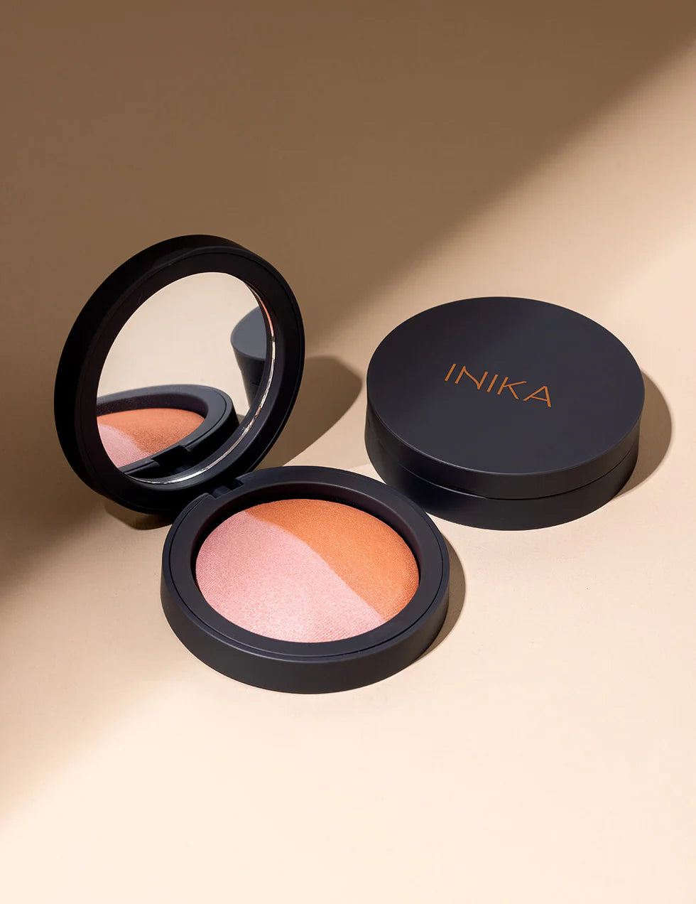 INIKA Organic Mineral Baked Blush Duo COLOUR BURNT  PEACH