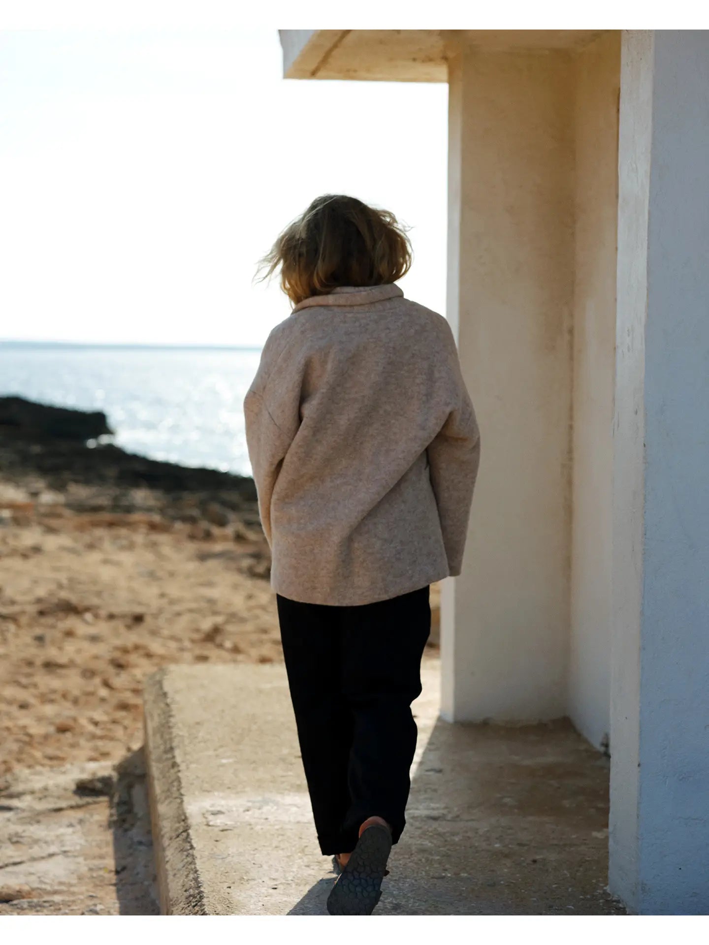 314 Bruc Jacket Organic Wool     Blue