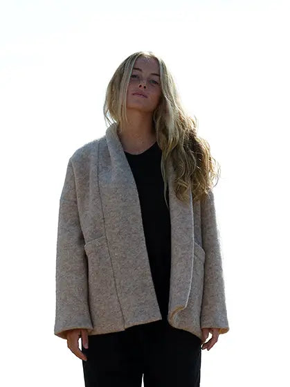 314 Bruc Jacket Organic Wool     Blue